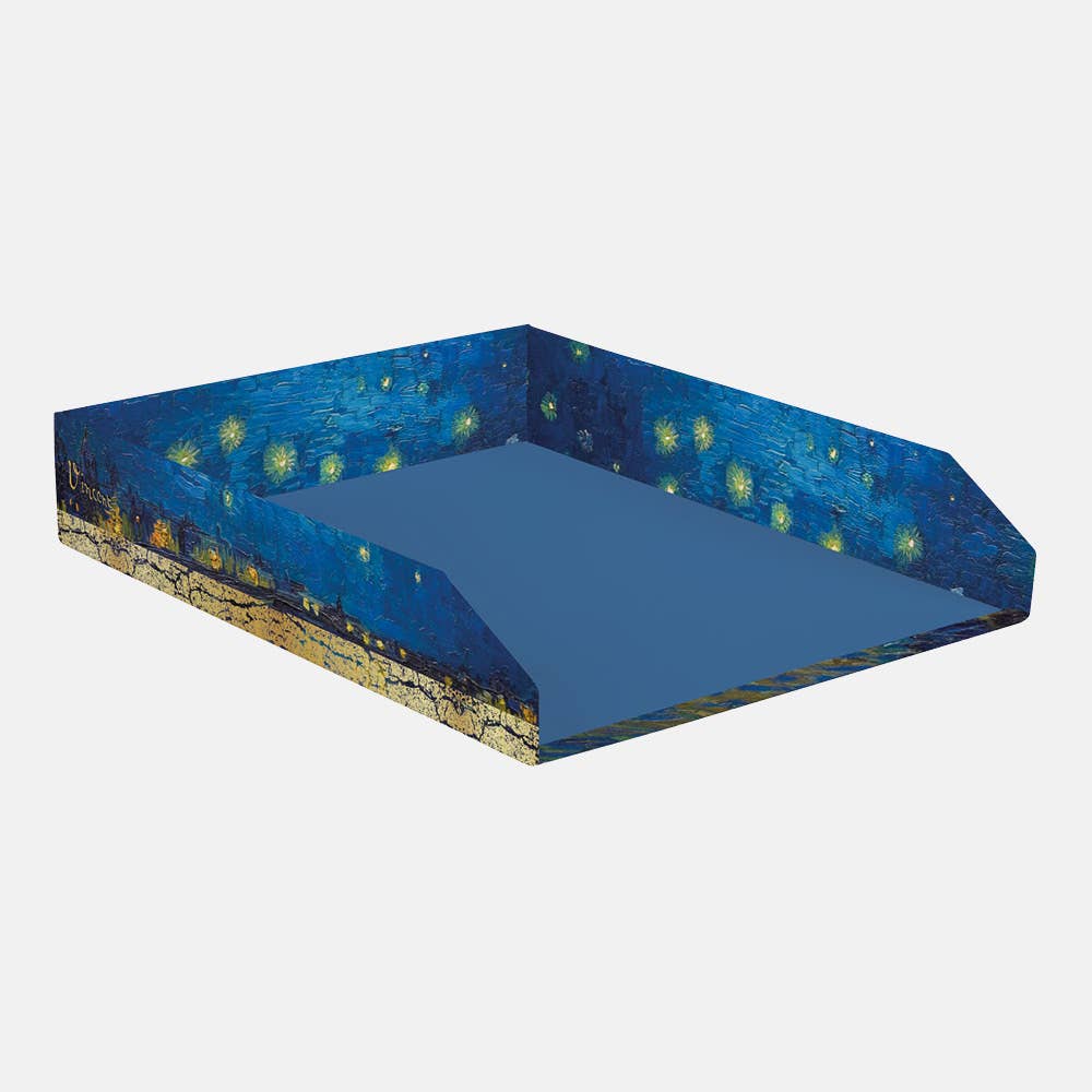 The Gifted Stationery Company - Wholesale Desk Organizer - Desk Organiser (4pcs) - Van Gogh - Starry Nights1