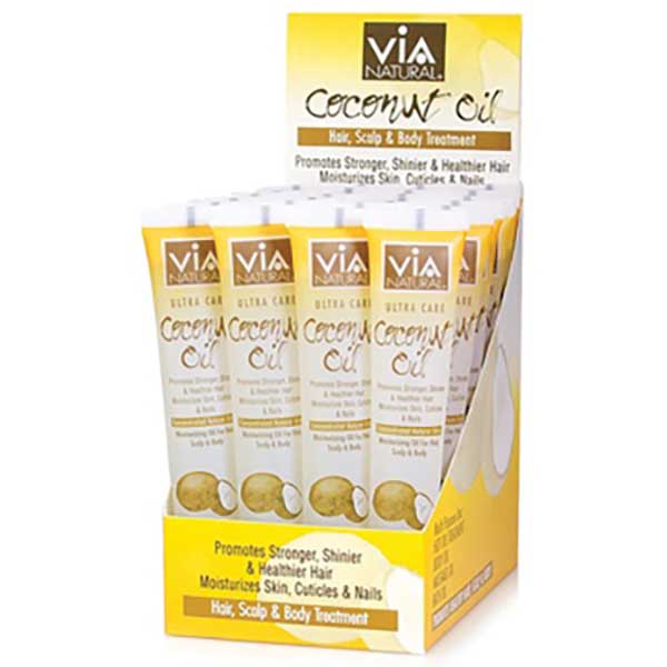 VIA Natural Hair Coconut Oil (1.5oz) for wholesale by Majestic Wholesale