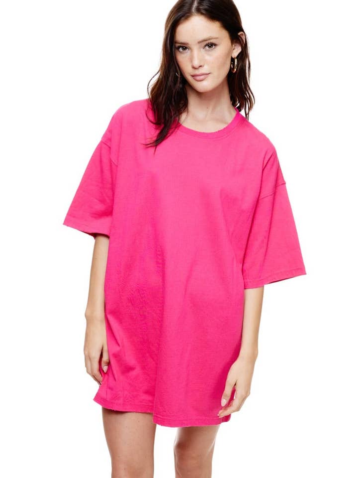 Foryeri - Wholesale Screen Printed T-Shirt - Women's - OVERSIZED PREMIUM WASHED COTTON TEE WITH DISTRESSED EDGES