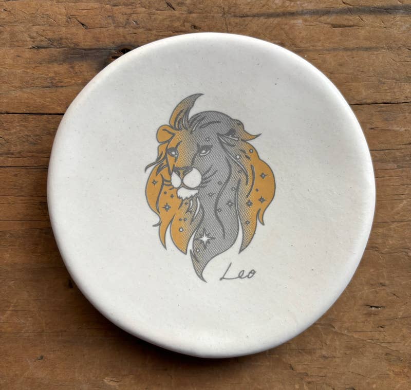 August Ceramics - Wholesale Jewelry Dish - 3.5" Ceramic Zodiac Sign assortment with Tabletop Display 10