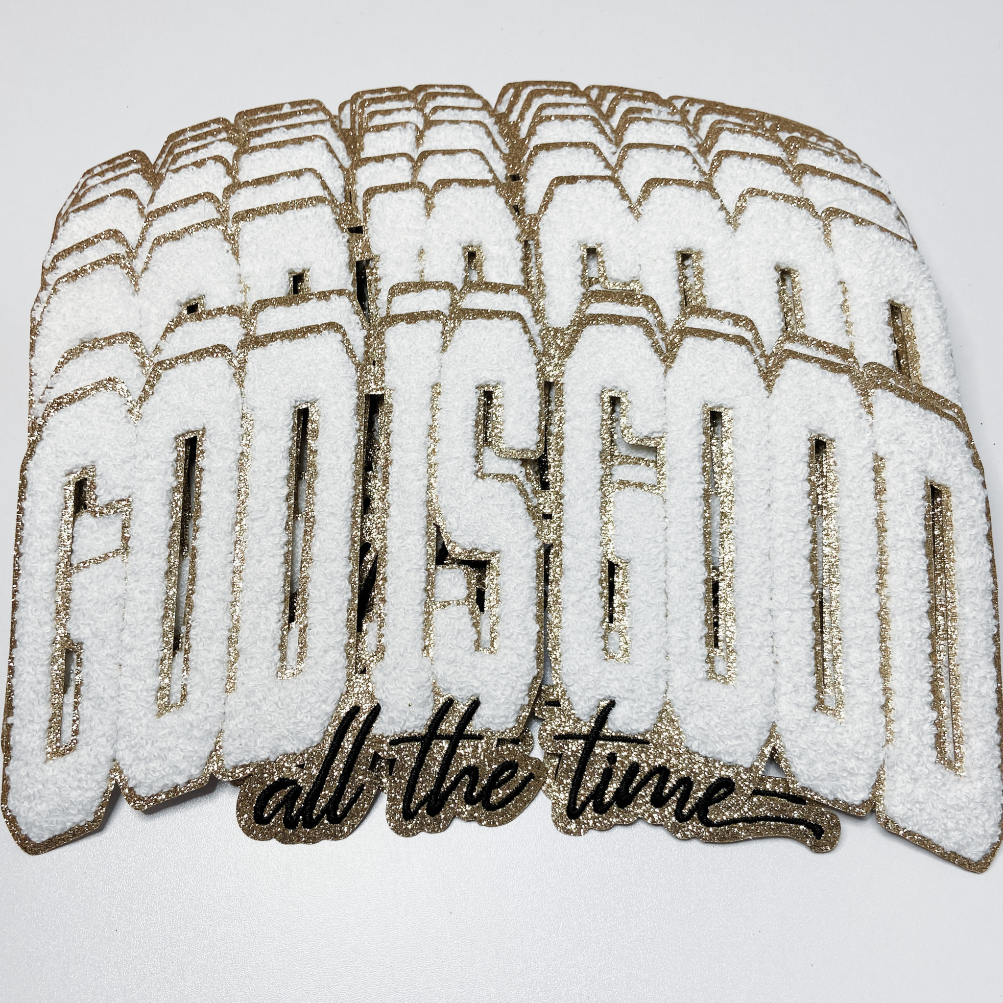 TEELUX - Wholesale Patch - 10.5 ” God Is Good all the time - Chenille Patch1