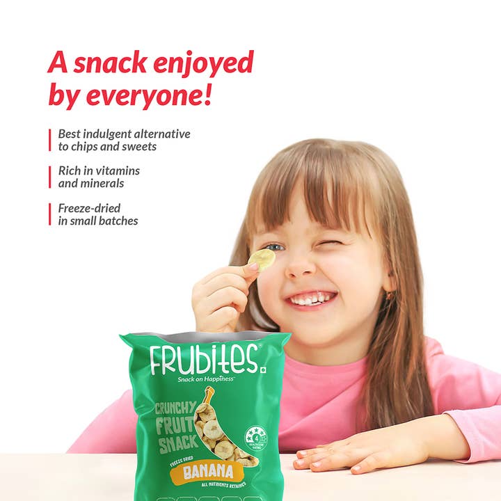Frubites – Engroshandel Tørret/dehydreret frugt – Frugter frysetørret banan | Sund frugt Snack1