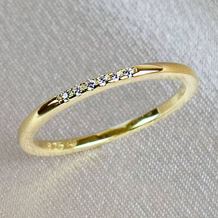 Minimal CZ Skinny Ring for wholesale by Quill Fine Jewelry & Lifestyle