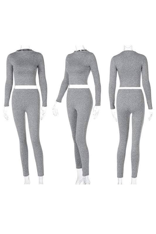 Flarix - Wholesale Top & Skirt Set - Women's - workout shirt and tights set18