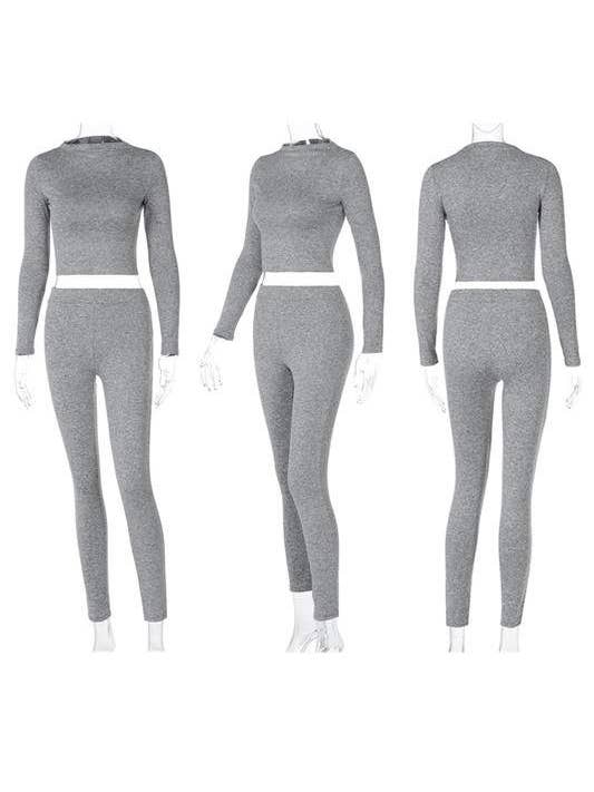 Flarix - Wholesale Top & Skirt Set - Women's - workout shirt and tights set18