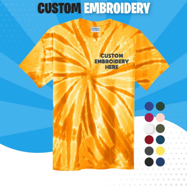 Men's Unique Tie-Dye Tee ( Your Logo Included 6 Pcs ) for wholesale by TSS Printing