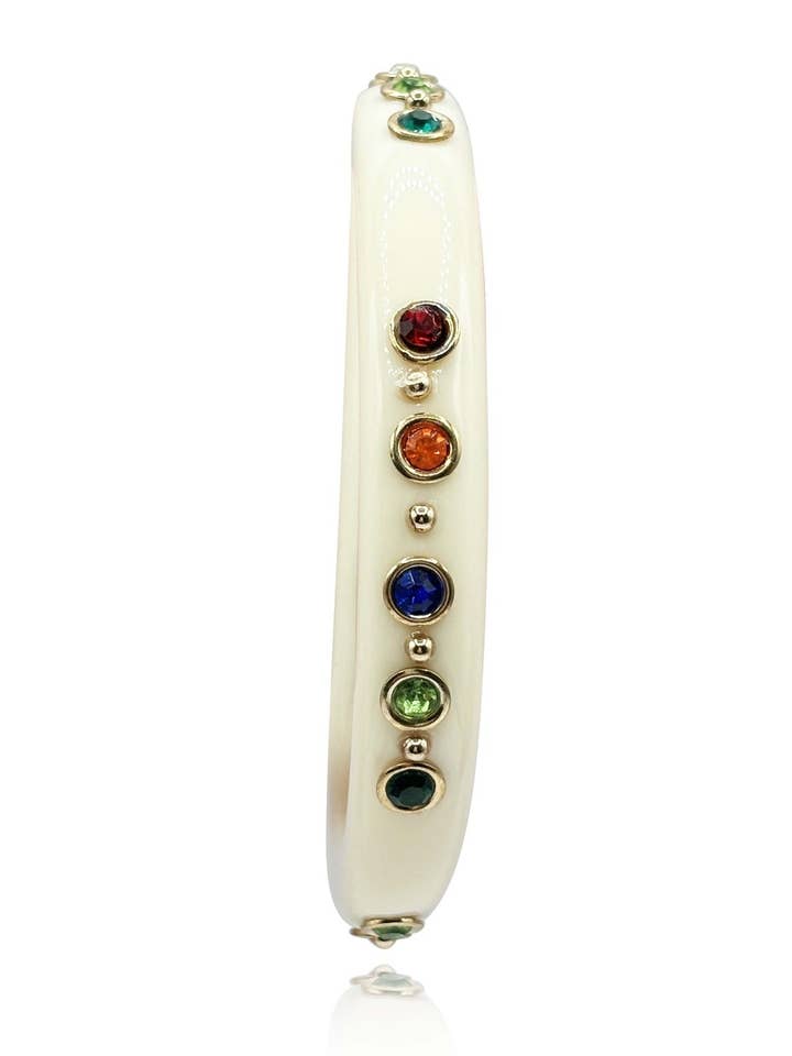 Ivory Resin Studded Resin Bangle and other Purchase Wholesale ivory. Free Returns & Net 60 Terms on Faire trending on Faire.