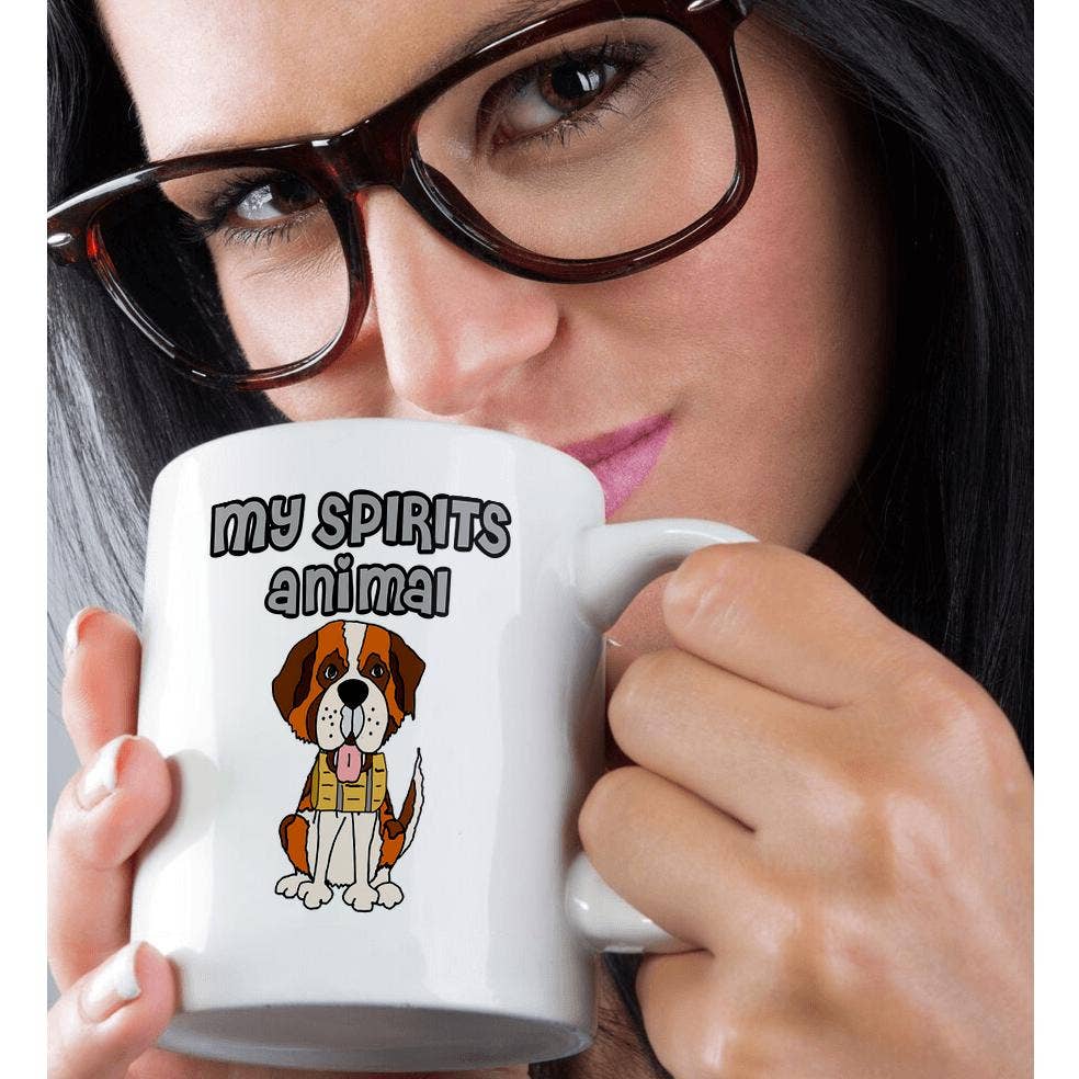 3dRose – Großhandel Kaffeebecher – 3dRose, Lustiger süßer Bernhardiner-Welpe mit Fass Geister Tier-Wortspiel, Tasse9