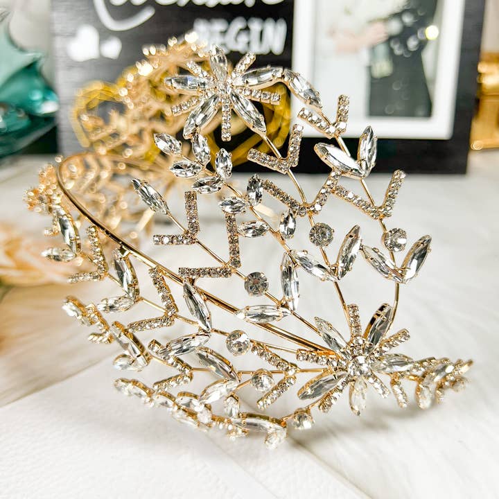 Happy Dream Gifts - Wholesale Fashion Headband - Women's - Crystal Bridal Headband, Crystal Bridal Hairpiece,Gold Crown7