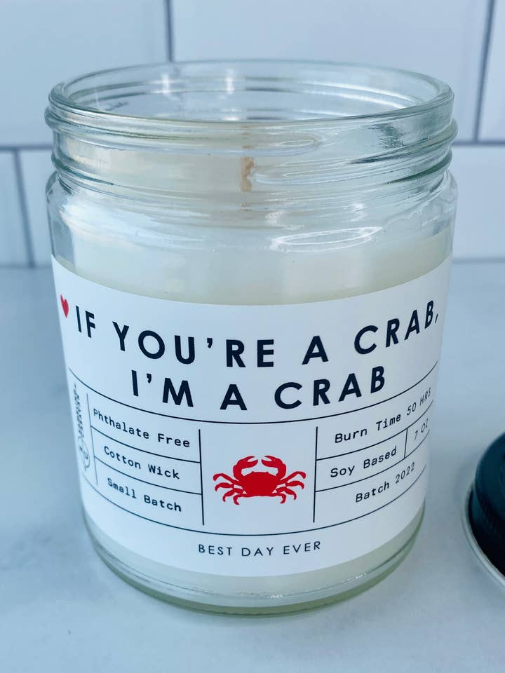 Wenn du eine Krabbe bist, bin ich eine Krabbenkerze für den Großhandel von Rambling Caravan