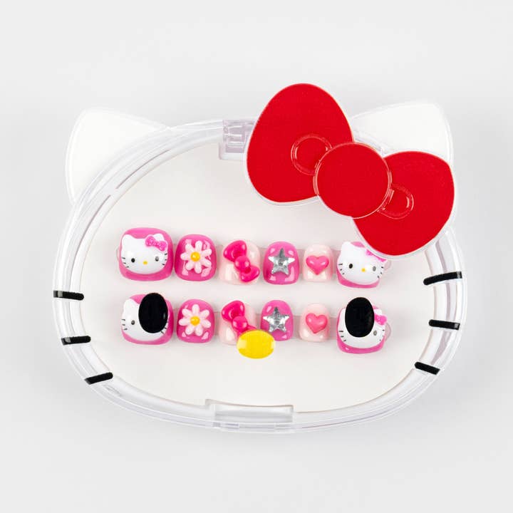 Hello Kitty Kids Luxury 3D Handmade Press-On Nails for wholesale by 3H Nails