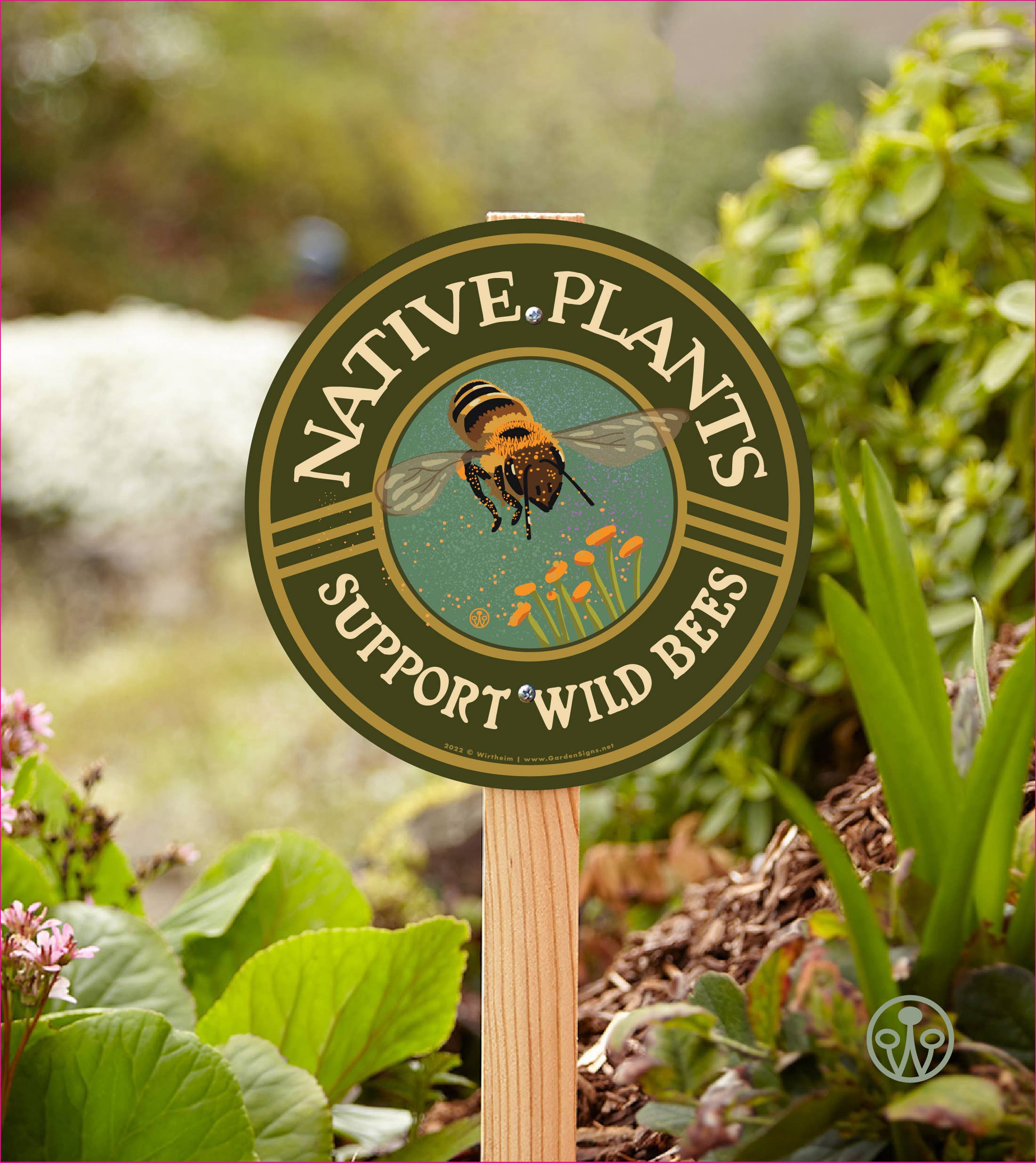 Wirtheim Poster Arts LLC - Wholesale Outdoor Sign - Native Plants - Support Wild Bees - Yard and Garden Sign4