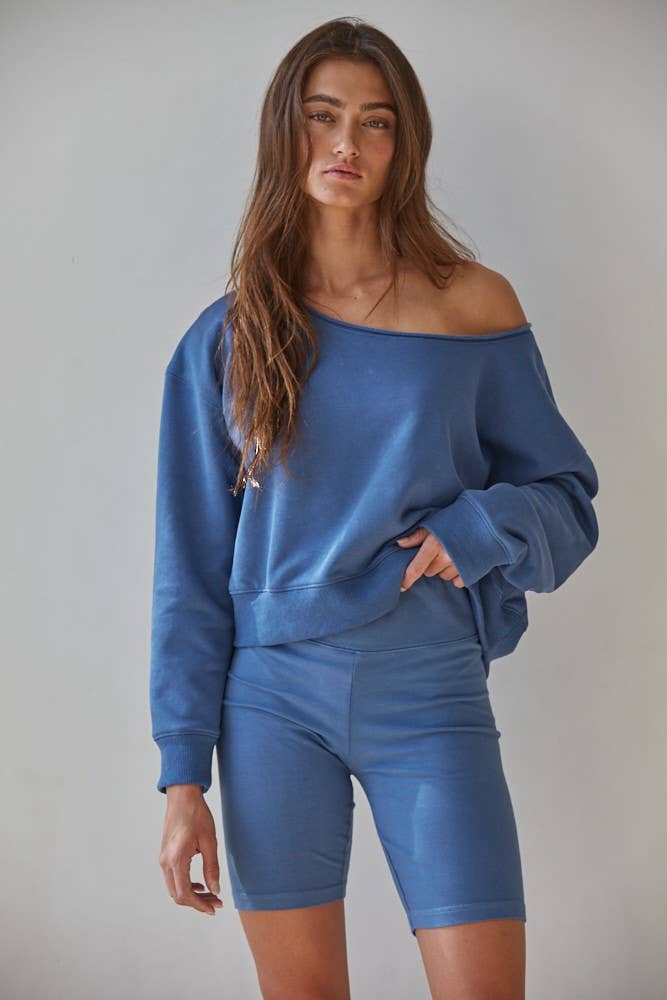 By Together - Wholesale Sweatshirt - Women's - L8591 | Knit Cotton Polyester Garment Washed Pullover 4