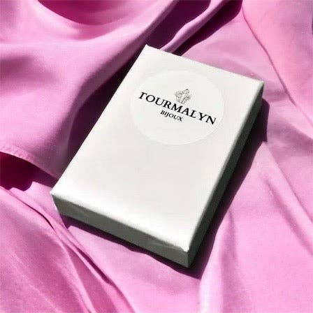 TOURMALYN - Venta al por mayor Pendientes de aro - Pendientes de cuarzo rosa de acero inoxidable «BRIGITTE»11