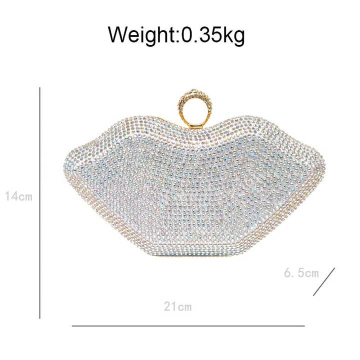AB Lip Mouth Rhinestone Bag HB1642 for wholesale on Faire1