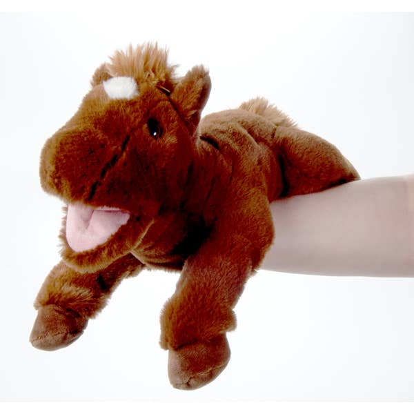 15" (40cm) Interactief Handpop Paard Bruin Boerderij/Dieren op de Boerderij voor wholesale door The Petting Zoo