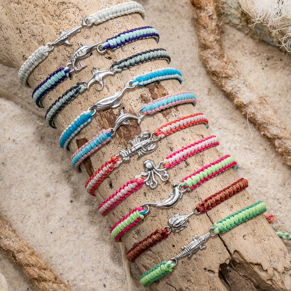 4ocean - Wholesale Woven/Braided Bracelet - 4ocean Respect the Locals Horseshoe Crab Bracelet [6-pack]1
