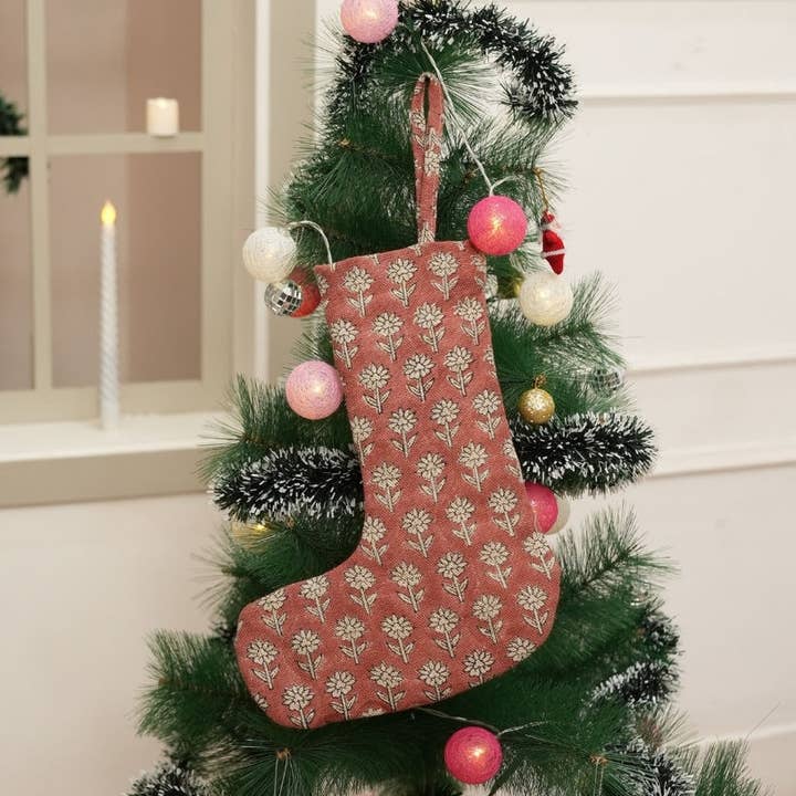 Blommönstrad tryckt julstrumpa - Pankhudi för wholesale av Fabdivine