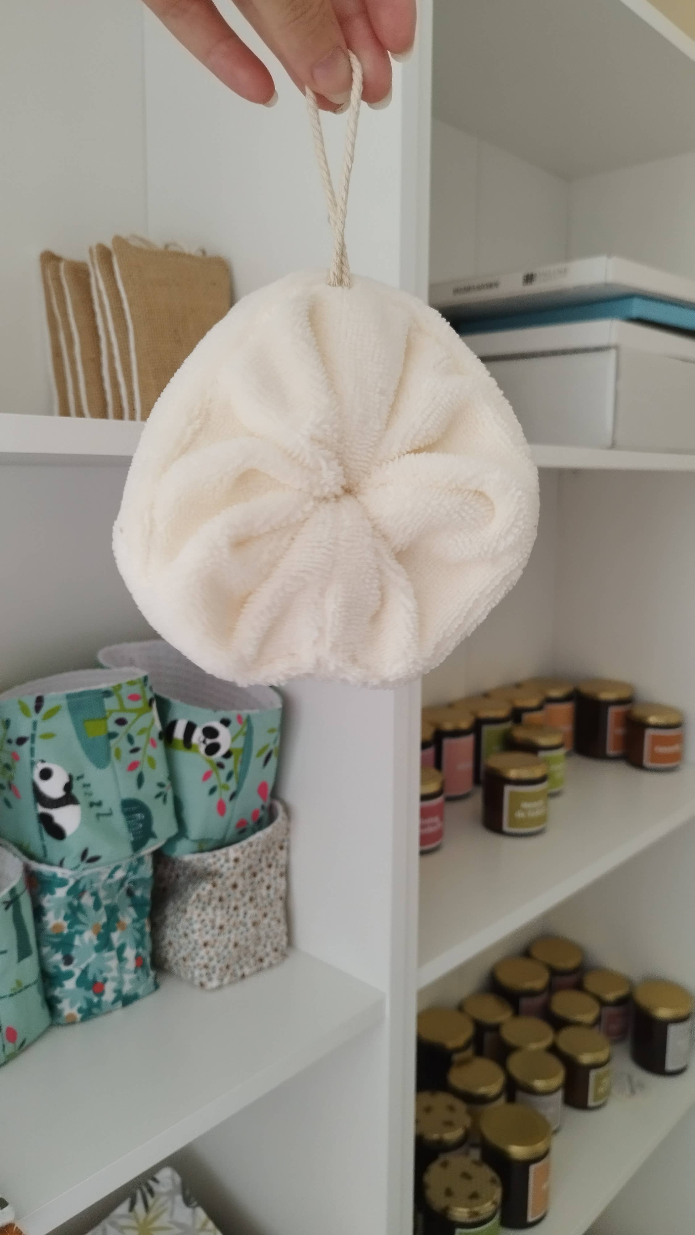 Maison Alice – Puff/esponja de banho por atacado – esponja de chuveiro de bambu natural10
