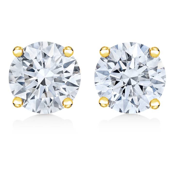 14K Yellow Gold 1.0 Cttw Lab Grown Diamond Stud Earrings for wholesale by Infinite Jewels