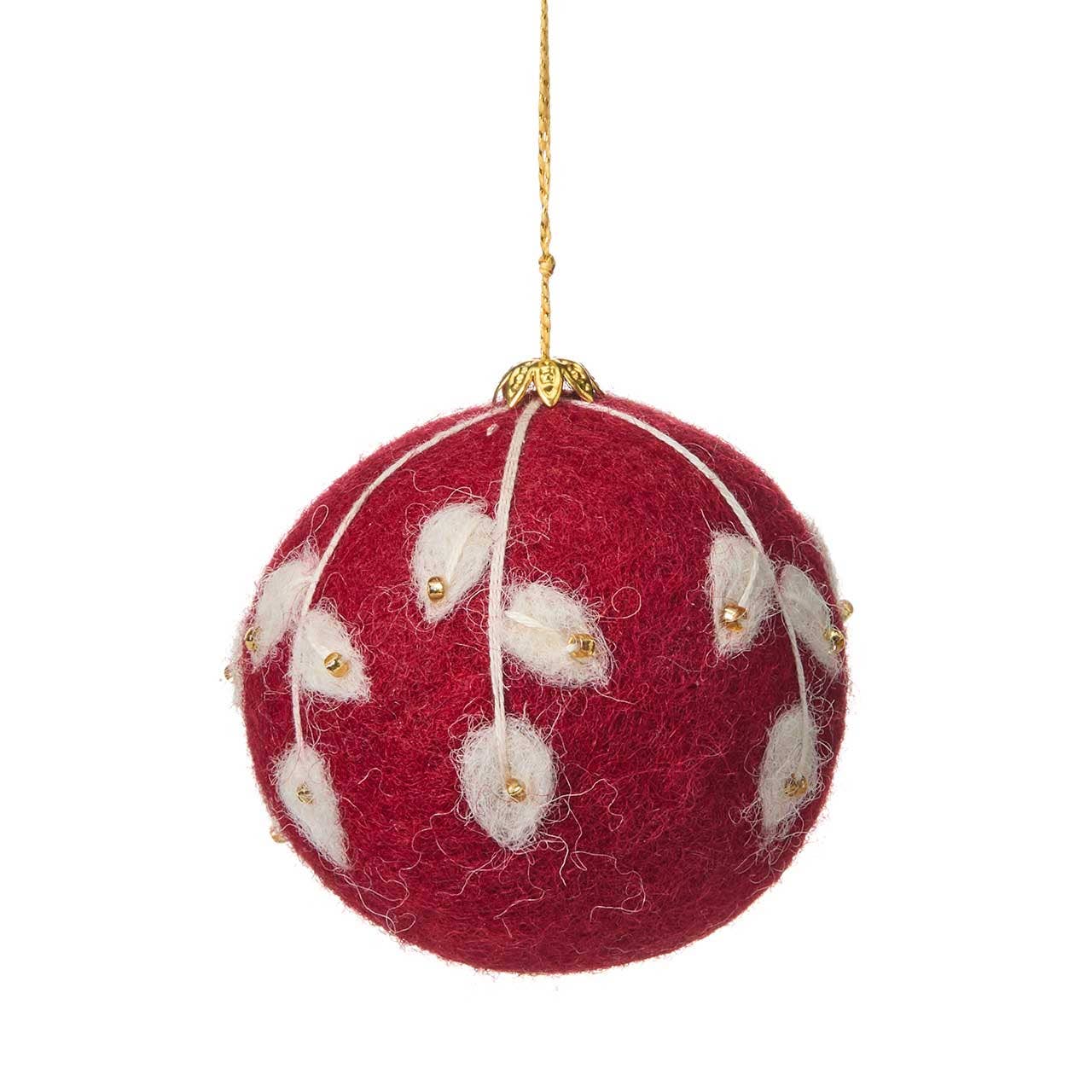 SERRV International - Vente Lots de décorations - Ornements en boules feutrées d'hiver - Ensemble de 32