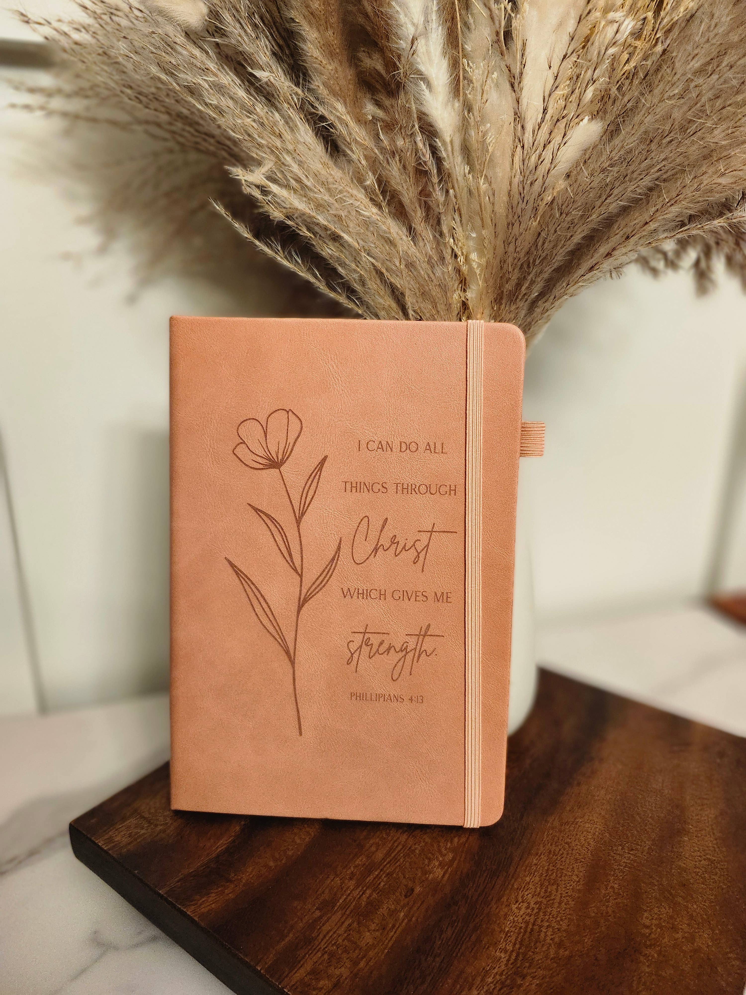 All the Things MN - Wholesale Journal/Diary - Engraved Leather Christian Journal: Philippians 4:131