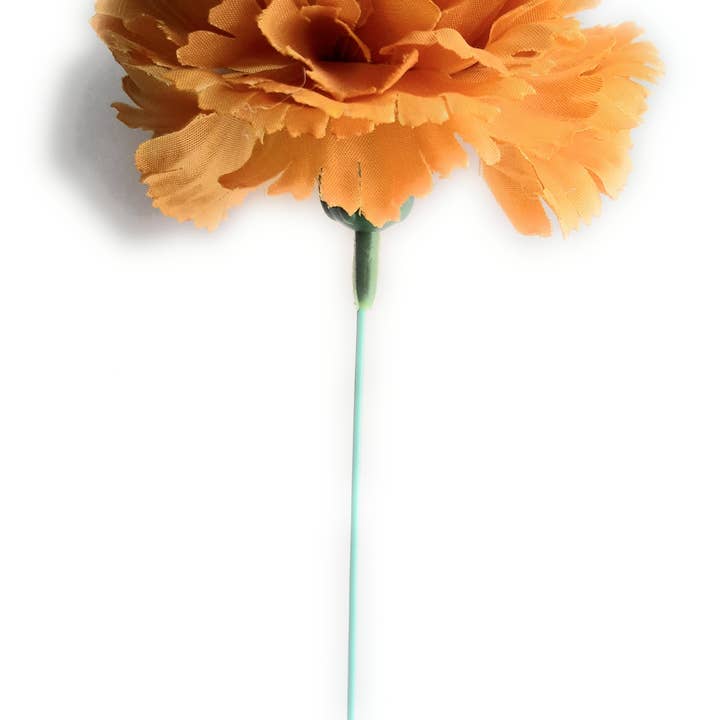 Clavel Flamenco Flor Pelo Ø9cm · Mostaza Claro para venta al por mayor de BRANDELIA