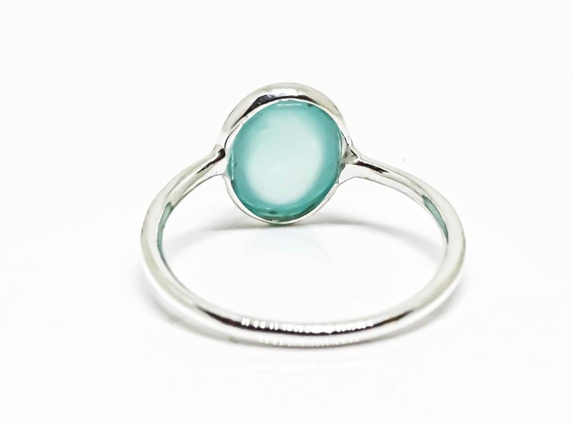 Quasar Gems USA - Wholesale Single Stone/Solitaire Ring - Chalcedony Ring Sterling Silver 925 1