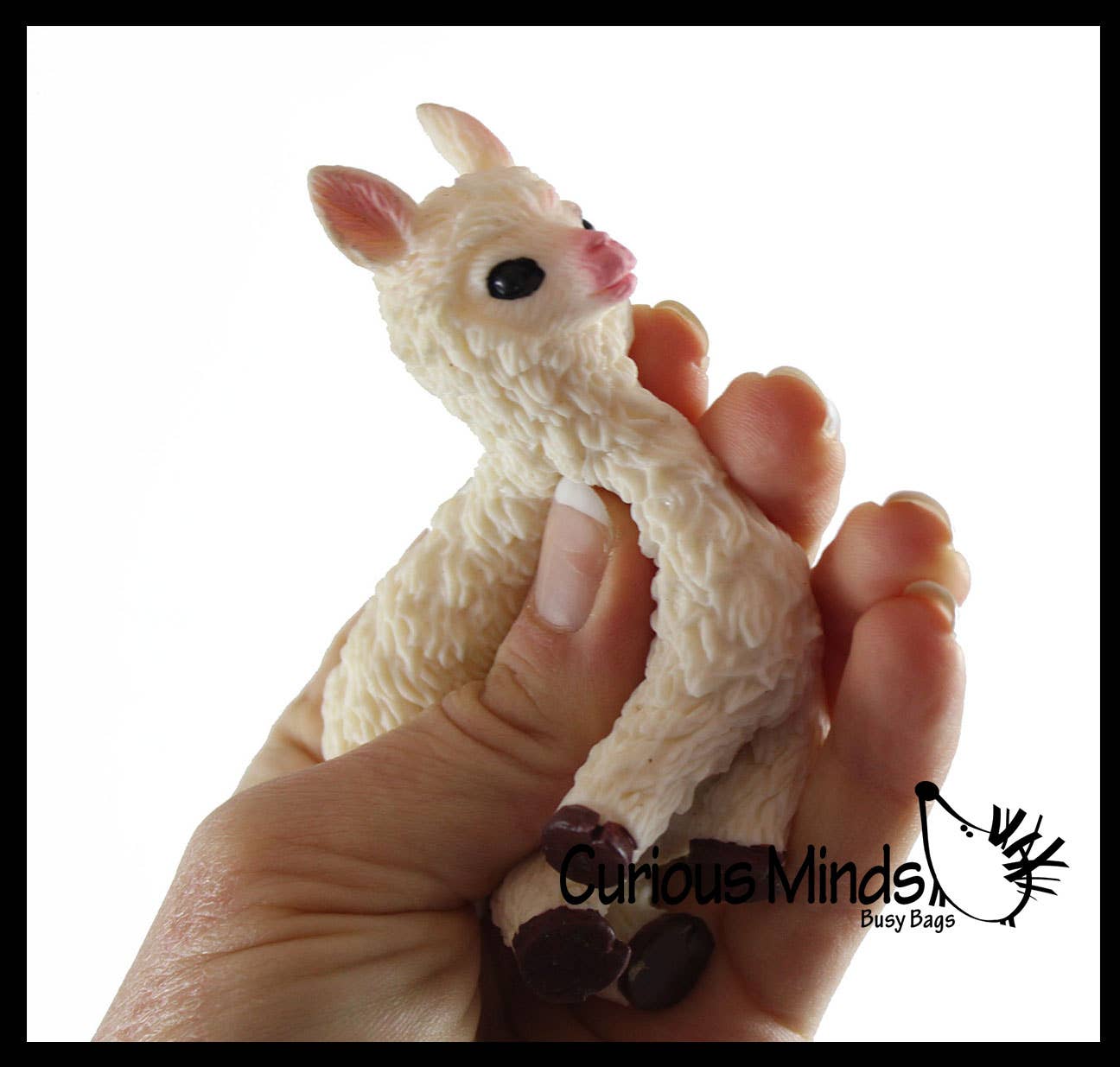 Curious Minds Toys - Wholesale Squishy Toy - Kids & Baby - 1 Llama Alpaca Stretchy and Squeezy Toy - Crunchy Bead Fille1