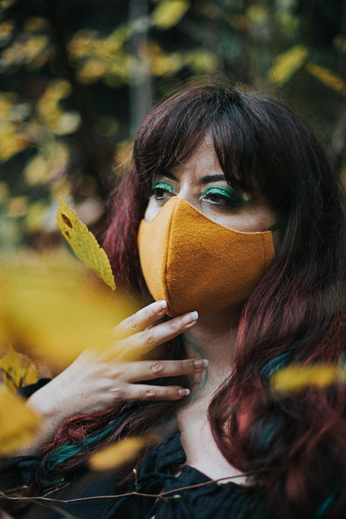 Costurero Real - Wholesale Protective Face Mask/Shield - Face Mask Yellow Fabric pocket filter washable reusable3