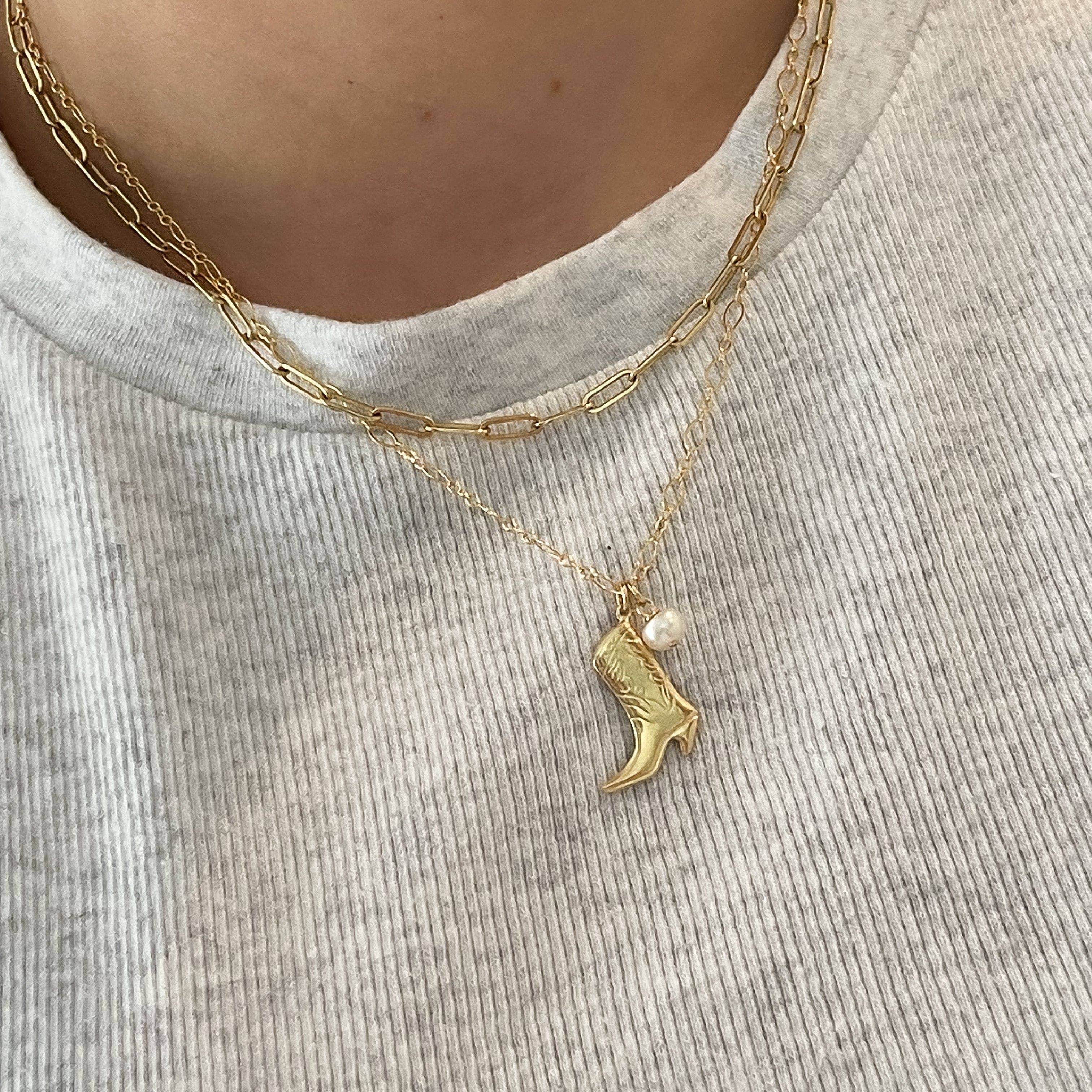 XO Hanalei – Großhandel Kette mit Anhänger/Charm – Coastal Cowgirl Halskette — Halskette mit 14-karätiger Goldfüllung1