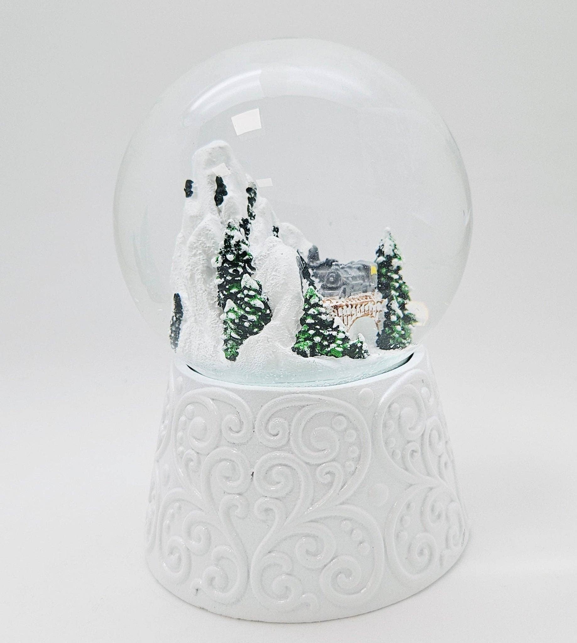 Schneekugelhaus - Vendita all'ingrosso Palla di neve - Bambini e neonati - Sfera di neve nostalgica paesaggio montano su base bianca11