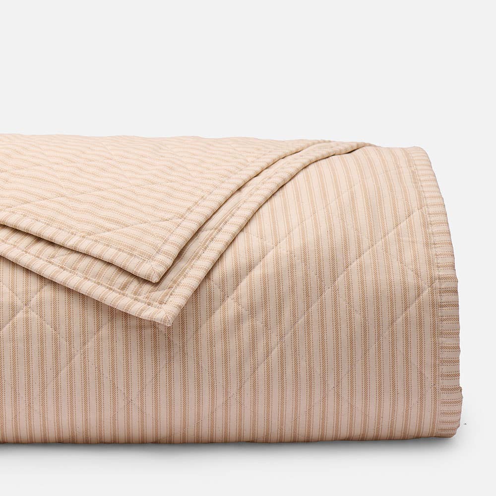 Red Land Cotton - Wholesale Quilt - Ticking Stripe Classic Quilt3