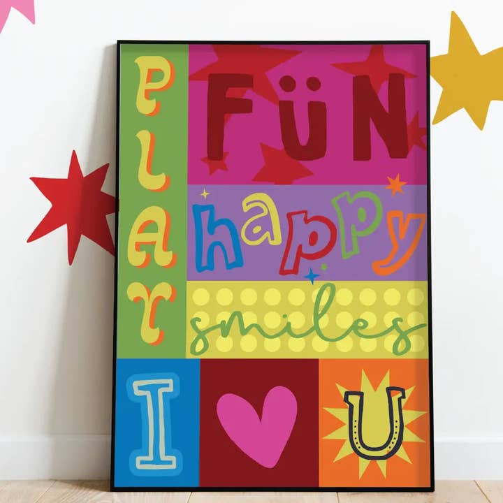 Play Fun Happy Print for wholesale by Hollie Newton Studio