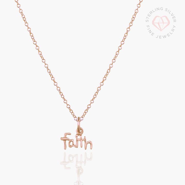 Beautiful Faith Necklace- Gold Vermeil & Sterling Silver and other Purchase Wholesale foundation gold. Free Returns & Net 60 Terms on Faire trending on Faire.