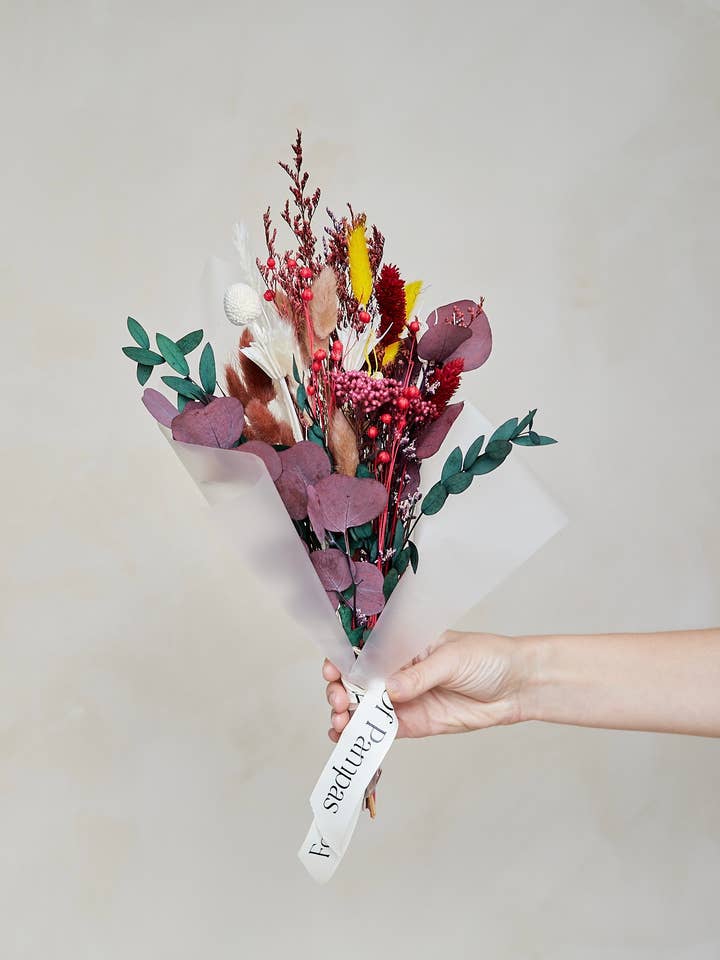 Small Dried Bouquet - Red for wholesale by For Love Of Pampas