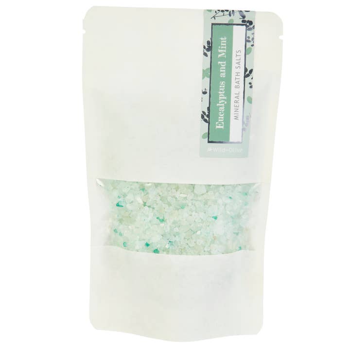 Badesalzmine mit Eukalyptus und Minze für den Großhandel von Wild-Olive Ltd