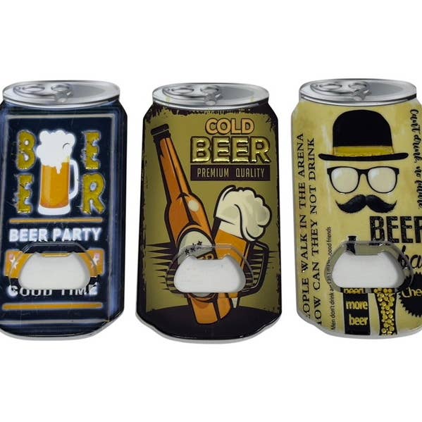 Cubby House by Malmar - Wholesale Decorative figurine - 11cm Beer Bottle Opener Magnet 3 Asstd0