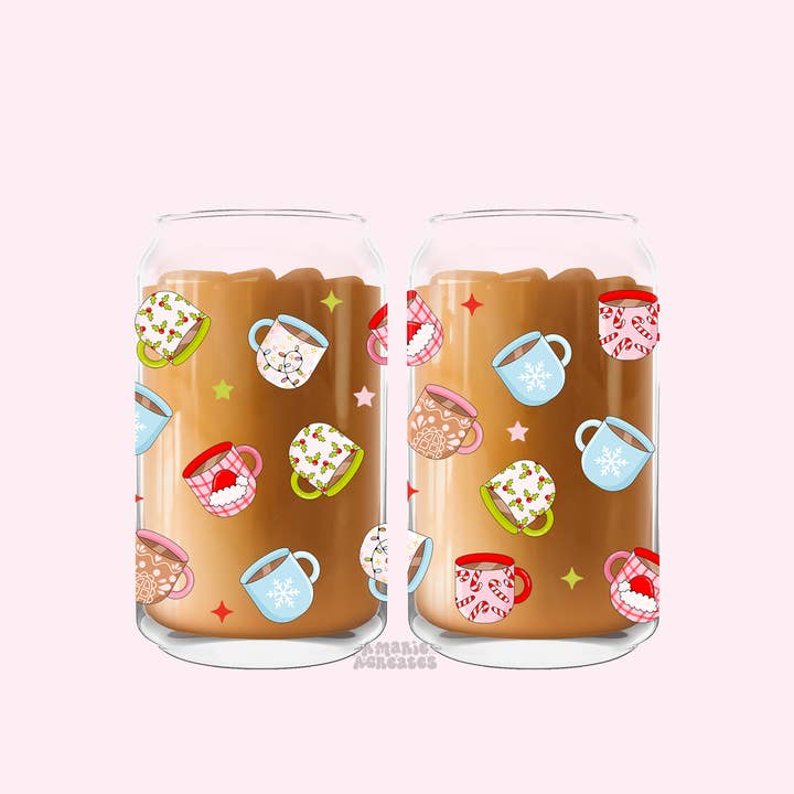 amarieacreates - Wholesale Drinking Glass/Cup - Christmas Mugs Glass Cup