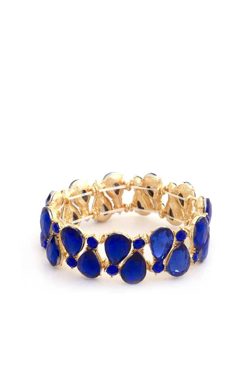 CC Wholesale Clothing - Wholesale Bangle Bracelet - Teardrop Rhinestone Stretch Bracelet6