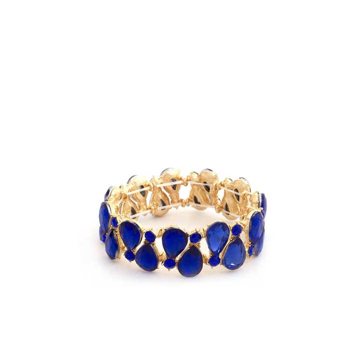 CC Wholesale Clothing - Wholesale Bangle Bracelet - Teardrop Rhinestone Stretch Bracelet6