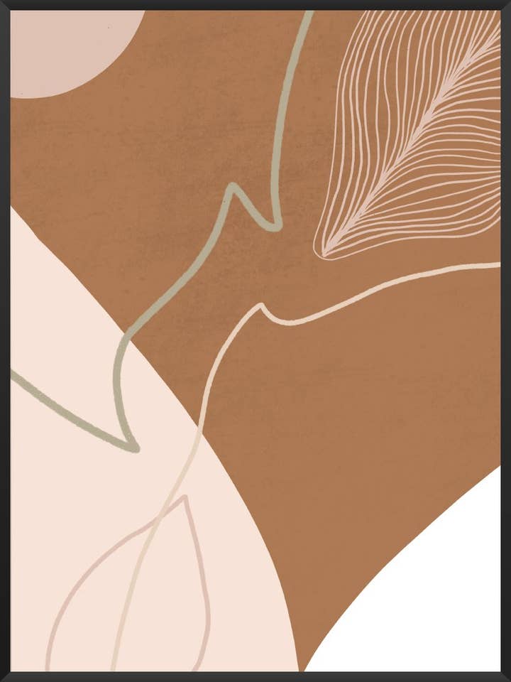 Autumn Shapes - Burnt Orange Abstract Poster for wholesale by Project Nord