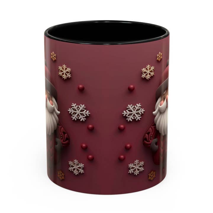 Cute Santa Face Holiday Mug | Christmas Accent Coffee Mug for wholesale by Le Paperie Co