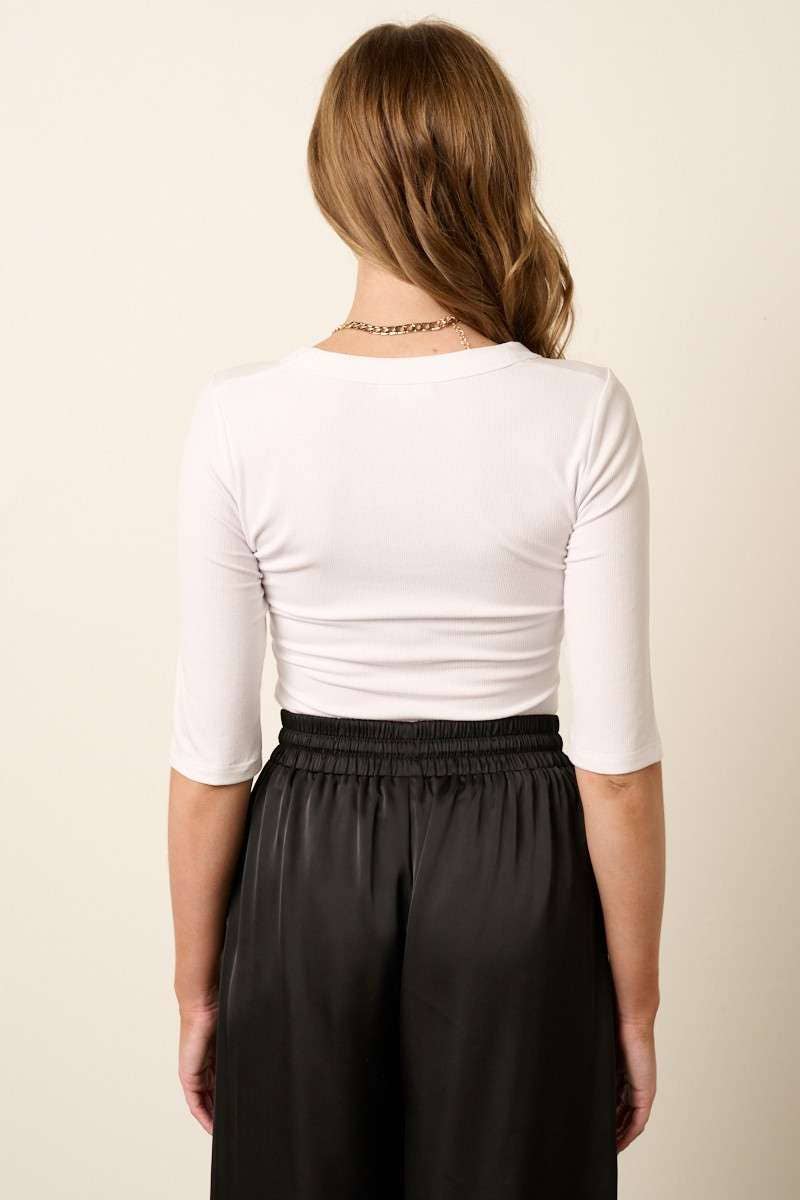 mittoshop - Wholesale Knit Top - Women's - H14853 - ROUND NECK 3/4 SLEEVE RIB KNIT TOP11