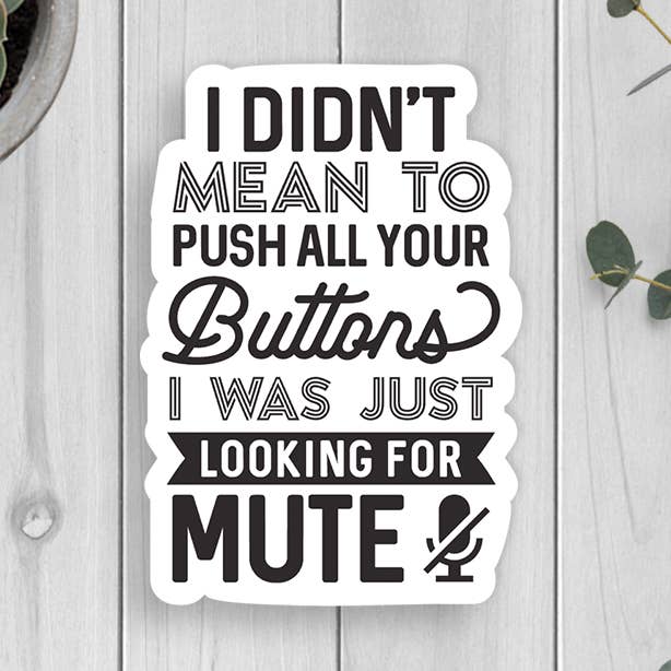 Mute Vinyl Sticker for wholesale by Expression Design Co
