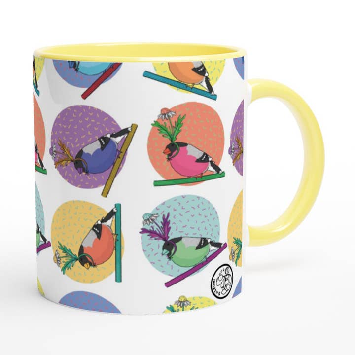 Tasse colorée à motif d’oiseaux « Birds Of A Feather Flock Together » pour la vente par Tostoini