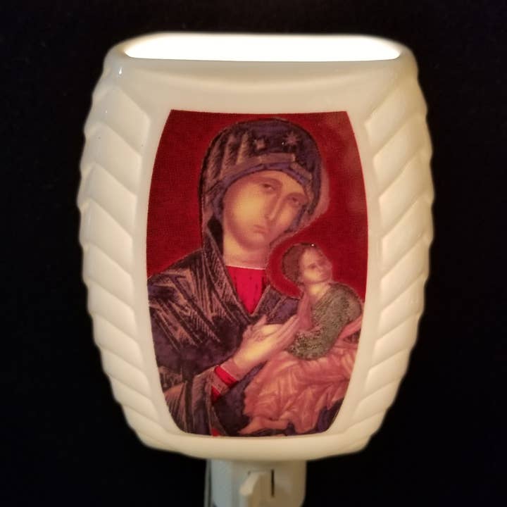 Porcelain Mary & Jesus Print Night Light for wholesale by Tobin Tate