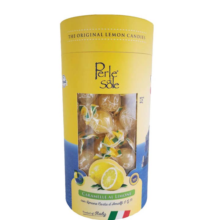 Amalfi Coast IGP Lemon Drops in Positano Gift Tube for wholesale by Perle di Sole LLC