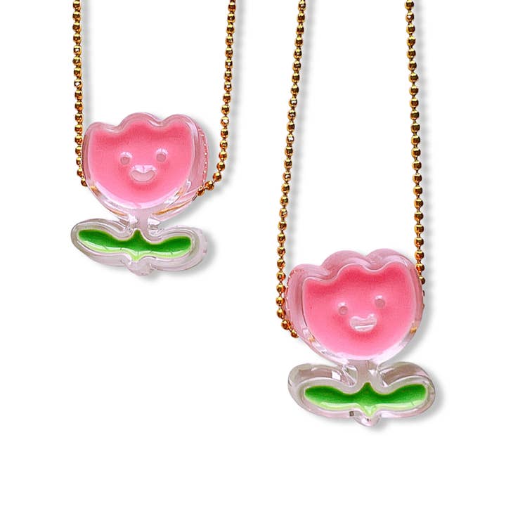Pop Cutie Accessories & Gifts - Europe - Wholesale Kids Necklace - Kids - Pop Cutie Enamel Tulip Kids Necklace