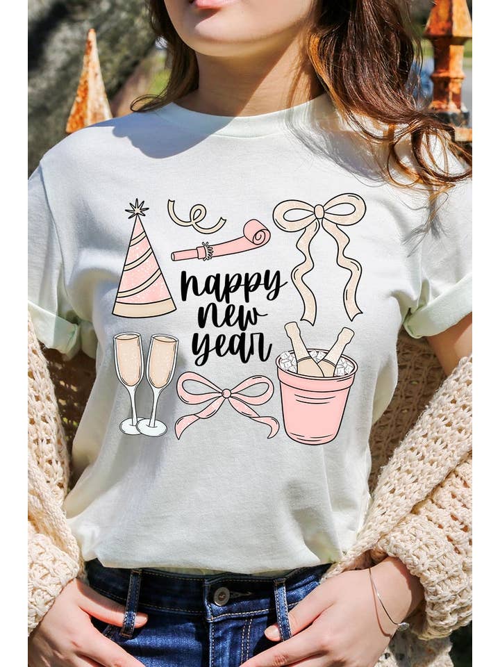 COLORBEAR - Wholesale T-Shirt (Graphic) - Women's - Happy New Year Graphic Tee19
